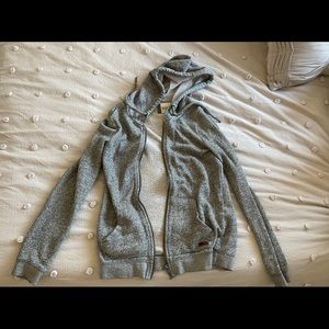 women’s gray roxy zipper hoodie